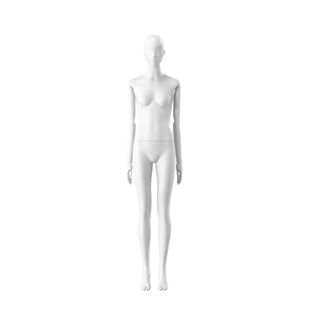 BINK - Elegant female mannequin, semi-abstract head, EU34, colour white, Mirror Mirror, pose FM001