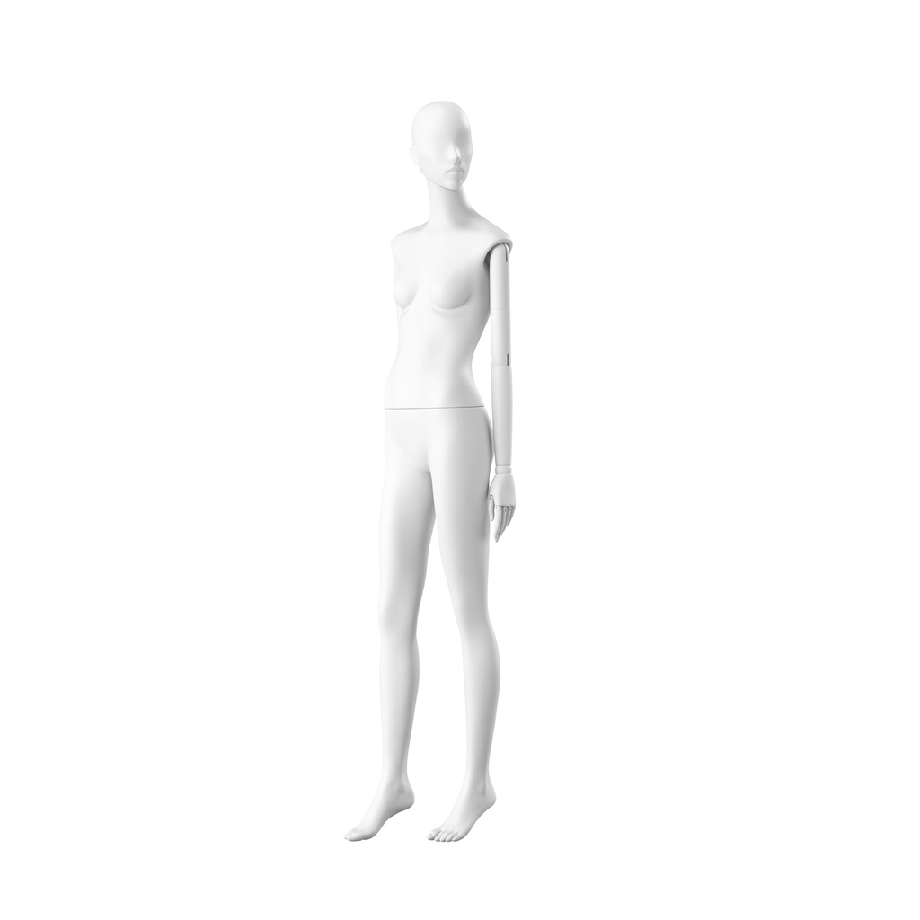 BINK - Elegant female mannequin, semi-abstract head, EU34, colour white, Mirror Mirror, pose FM005