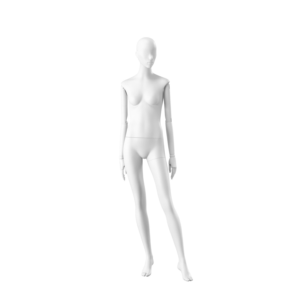 BINK - Elegant female mannequin, semi-abstract head, EU34, colour white, Mirror Mirror, pose FM006
