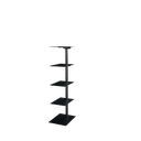 5-tier shoe display stand, 118 cm H, black structured powder coating