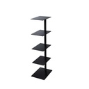 5-tier shoe display stand, 118 cm H, black structured powder coating