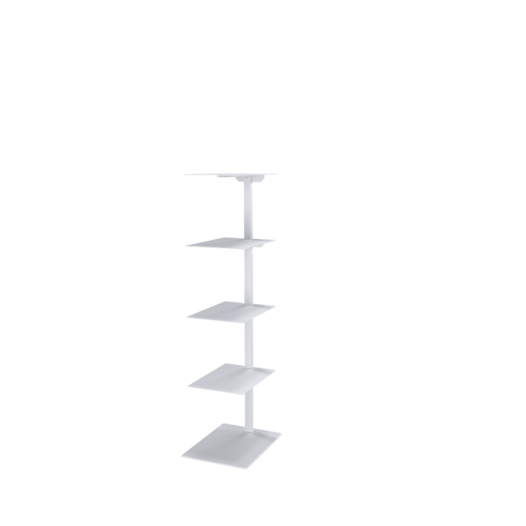 BINK - 5-tier shoe display stand, 118 cm H, white structured powder coating