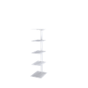 5-tier shoe display stand, 118 cm H, white structured powder coating