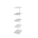 5-tier shoe display stand, 118 cm H, white structured powder coating