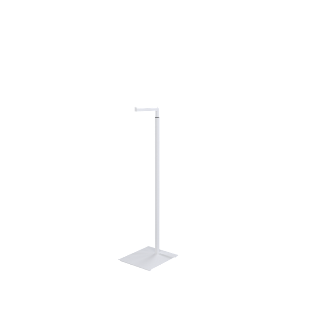 BINK - Adjustable L display, 110-175cm H, white structured powder coating