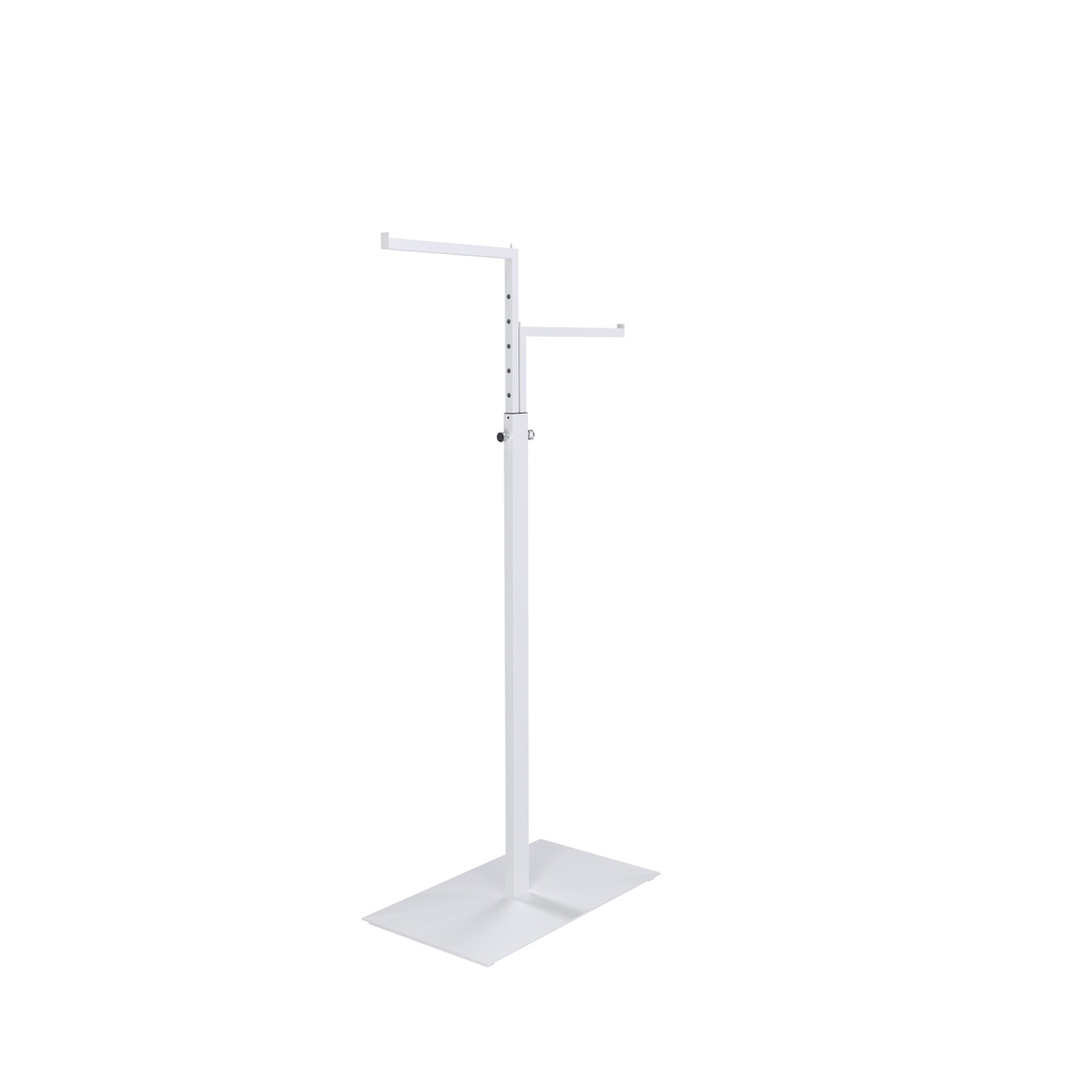 BINK - Garment rack with 2 adjustable arms, 110-175 cm, white structured powder coating