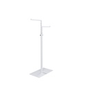 Garment rack with 2 adjustable arms, 110-175 cm, white structured powder coating