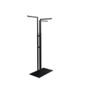 Garment rack with 3 adjustable arms, 110-175 cm, black structured powder coating