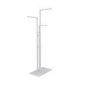 Garment rack with 3 adjustable arms, 110-175 cm, white structured powder coating