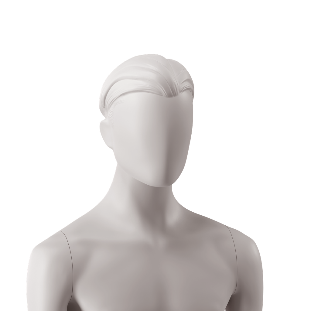 BINK - Abstract men's head with stylised hair, light grey colour