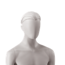 Abstract men's head with stylised hair, light grey colour