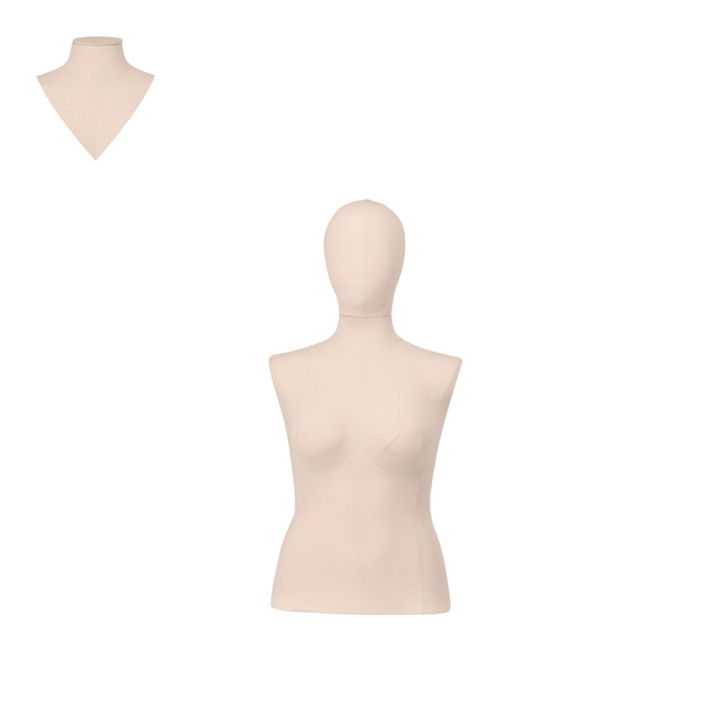 BINK - For rent, female plus size dressform waist length, ecru - EU40-42