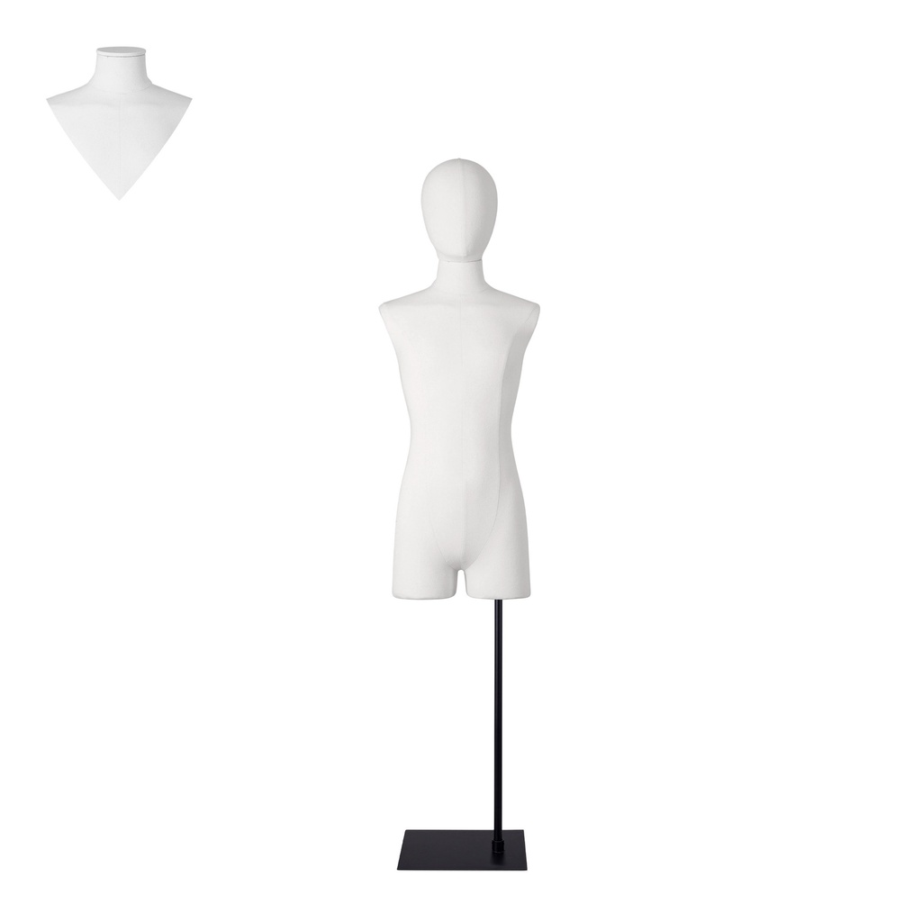 BINK - For rent, child dressform with legs white - 12 years , black stand included