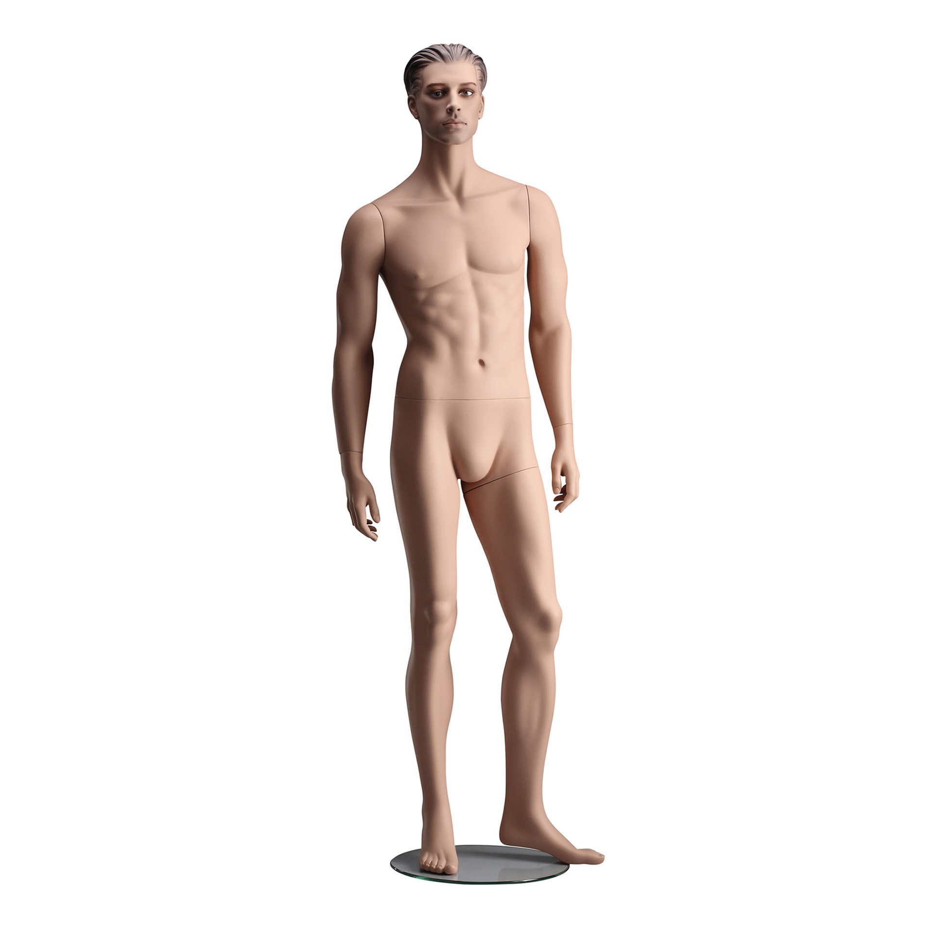Herrenschaufensterfigur skulptiertem Haar
