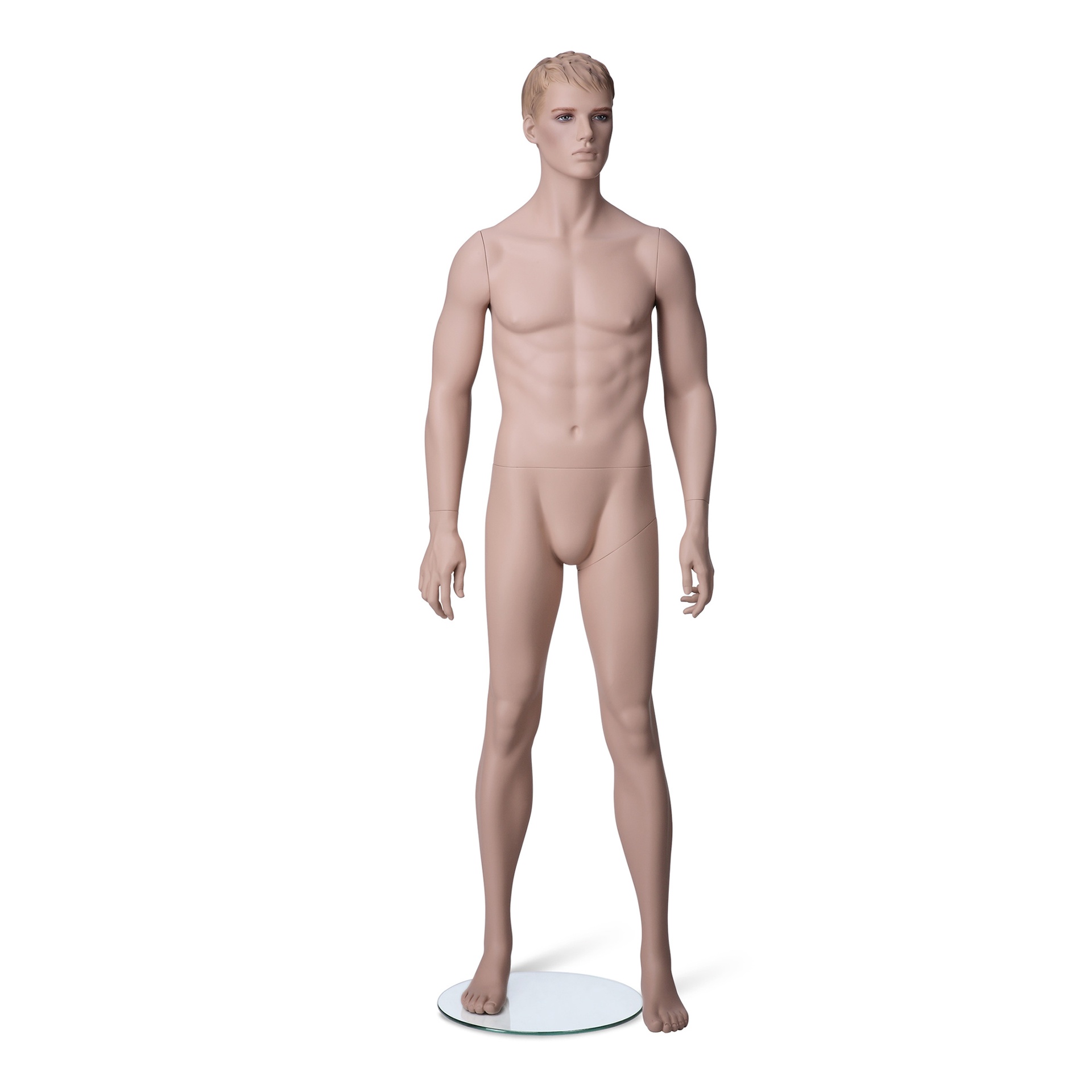 Herrenschaufensterfigur skulptiertem Haar