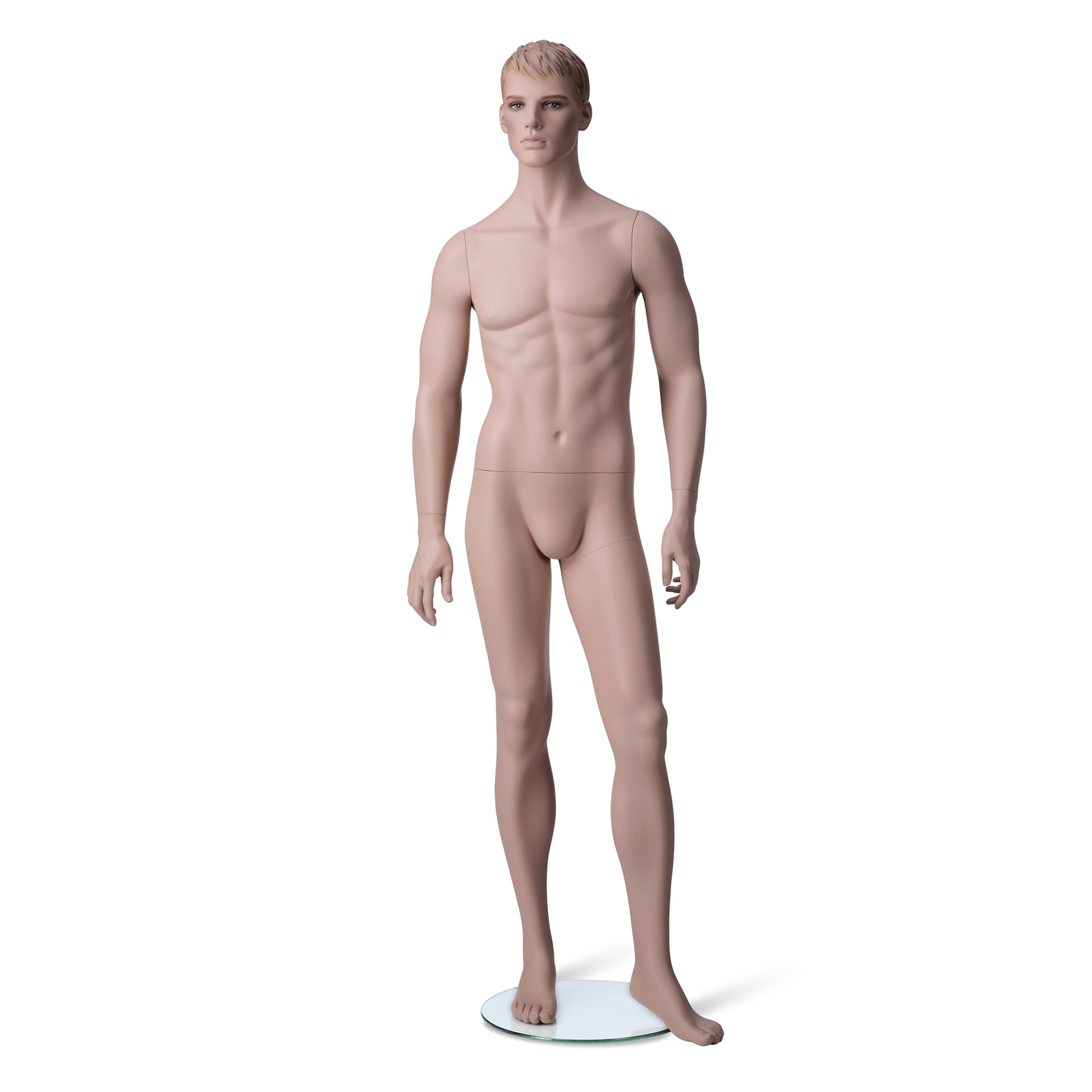 Herrenschaufensterfigur skulptiertem Haar
