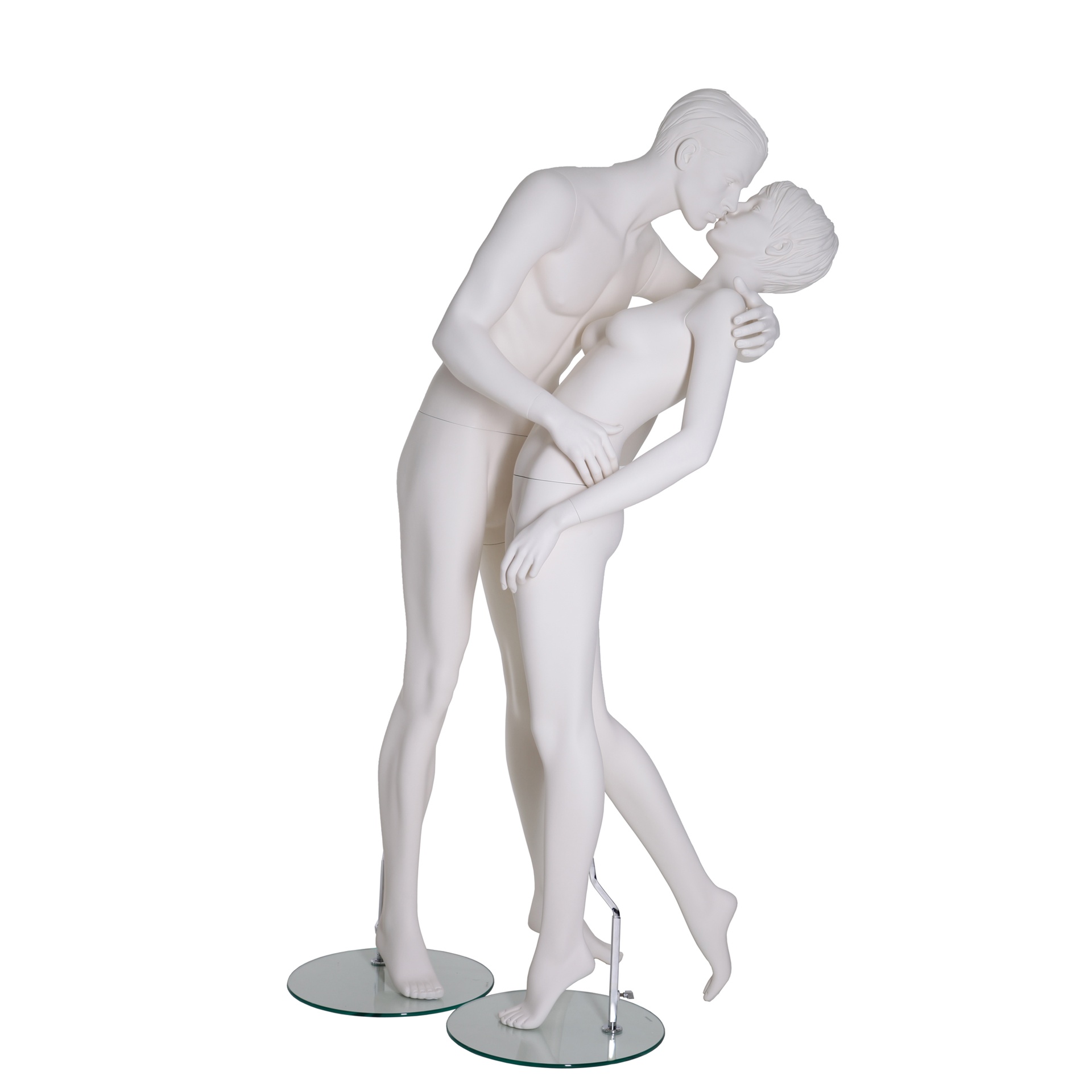 Male and female mannequin sculpted ,Couple in Love