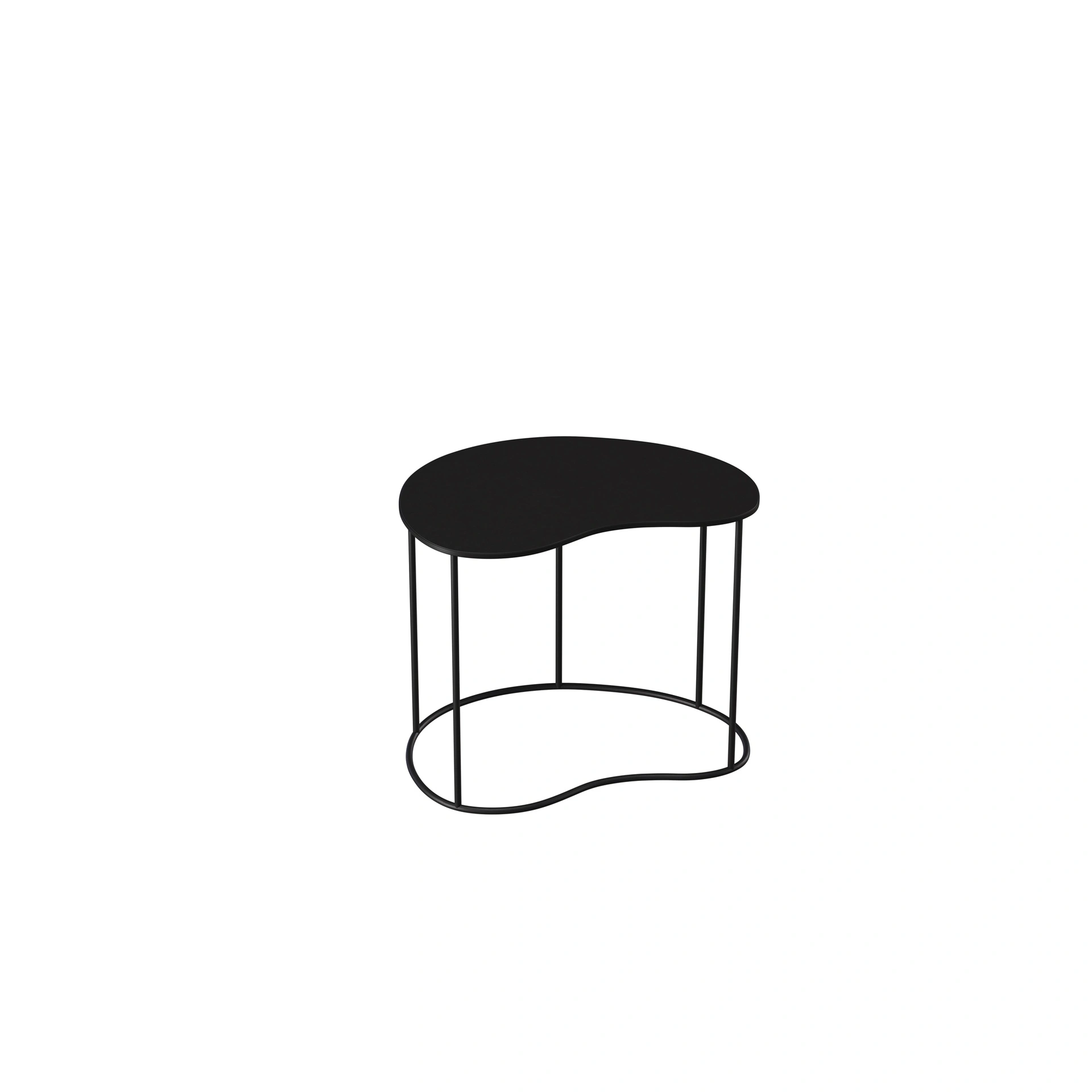 BINK - Bijzettafel 50x34xh42 cm, metaal poederlak zwart