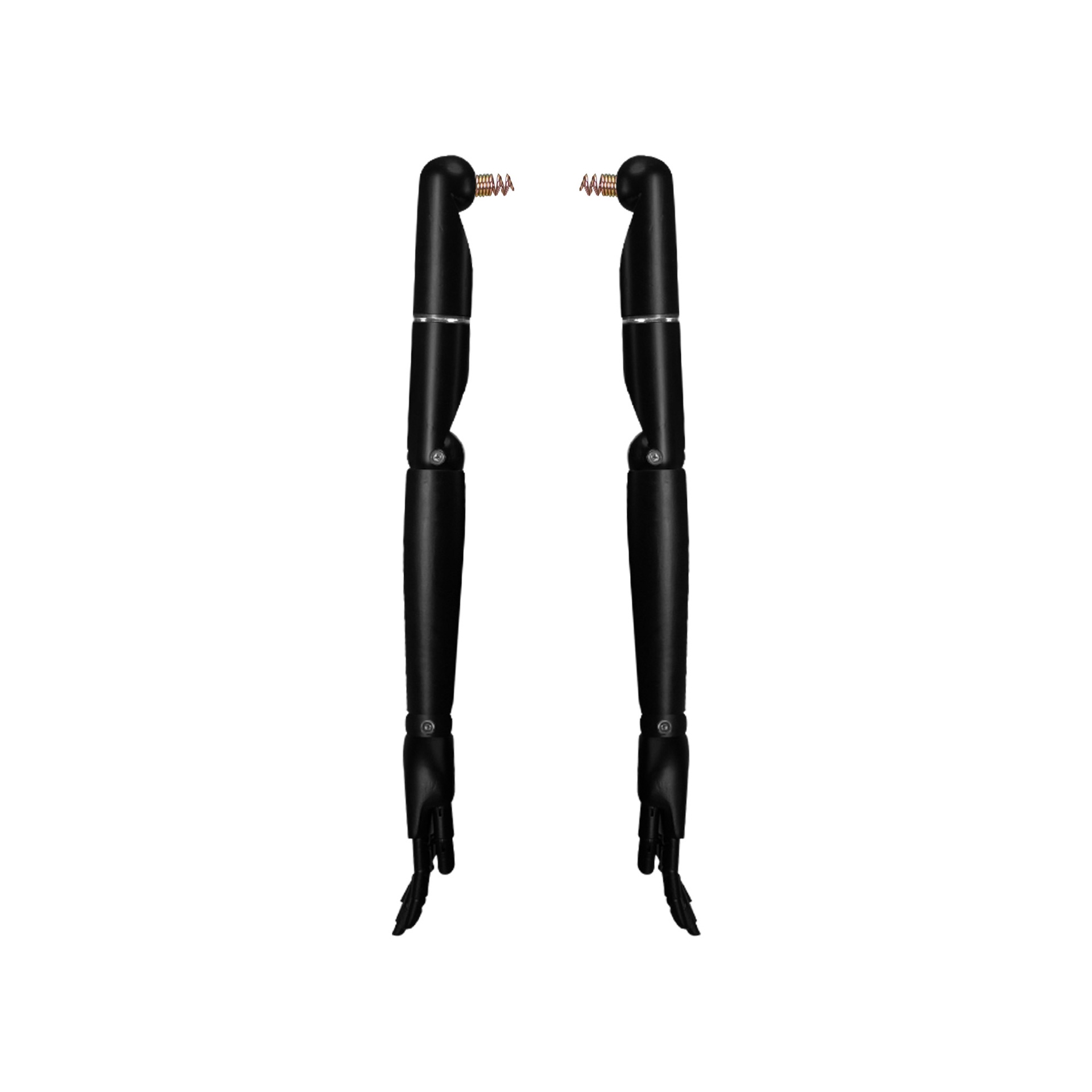 BINK - Pair of articulated wooden arms, female, for couture buste, lacquered matt black
