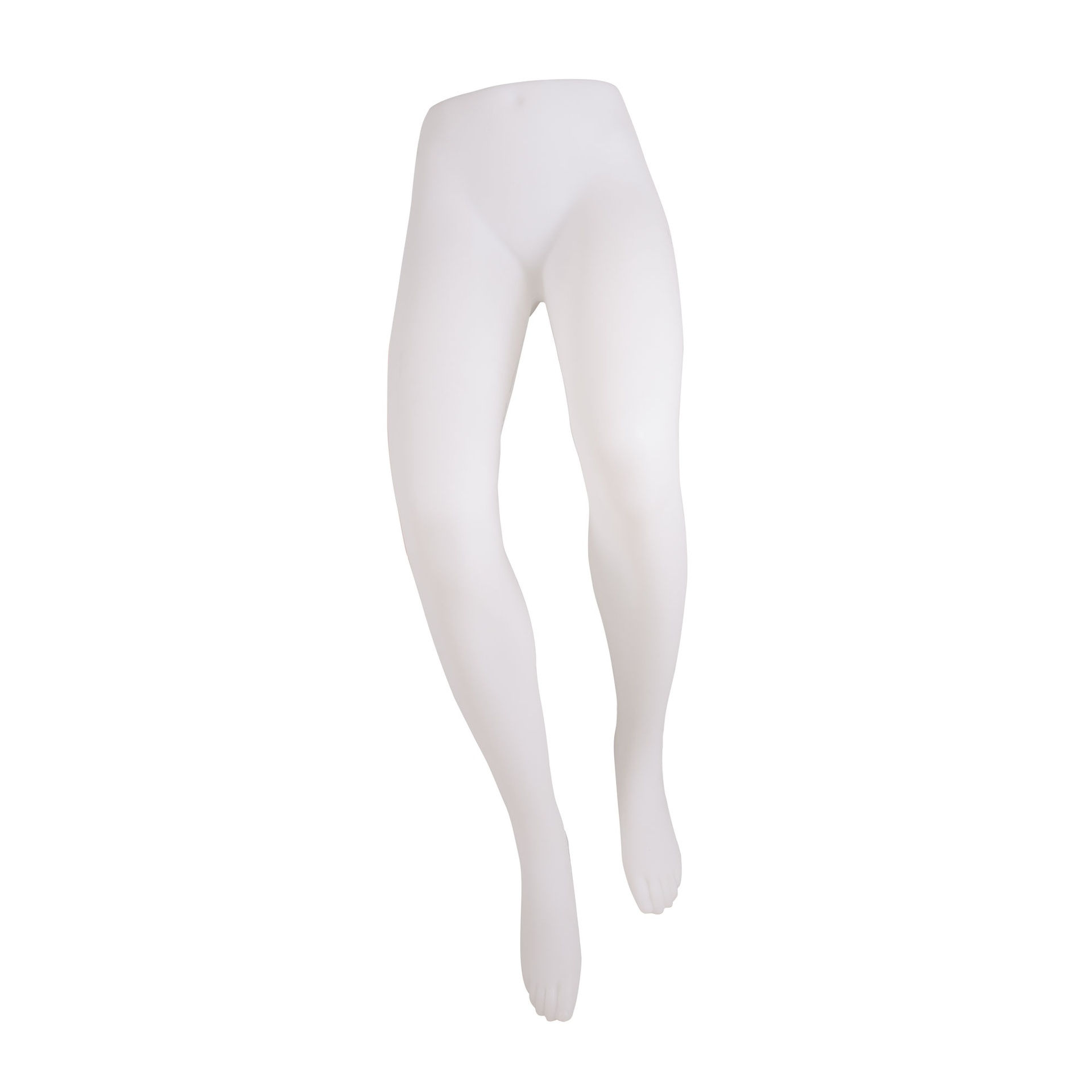 BINK - Curved women's leg display, for trousers, white, for wall mounting, including hanging loop