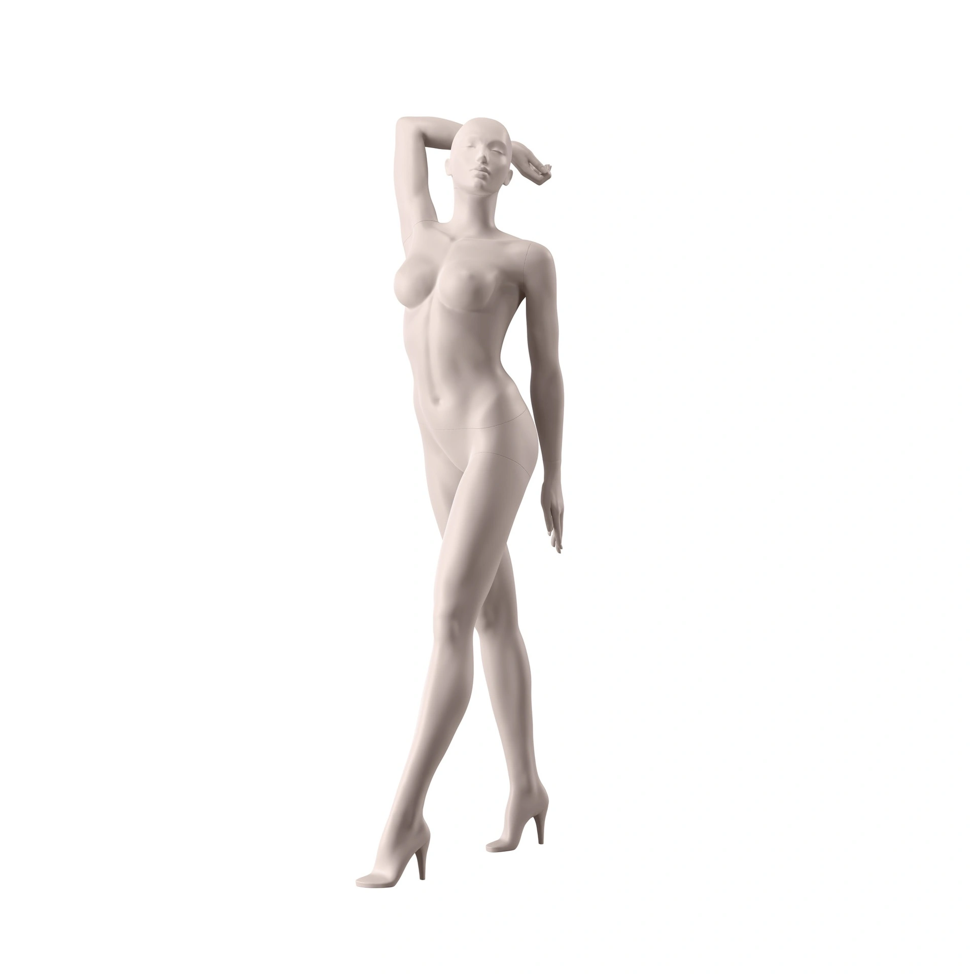 Lingerie mannequin, female, B-cup, nude skin color mat, standing pose 01B