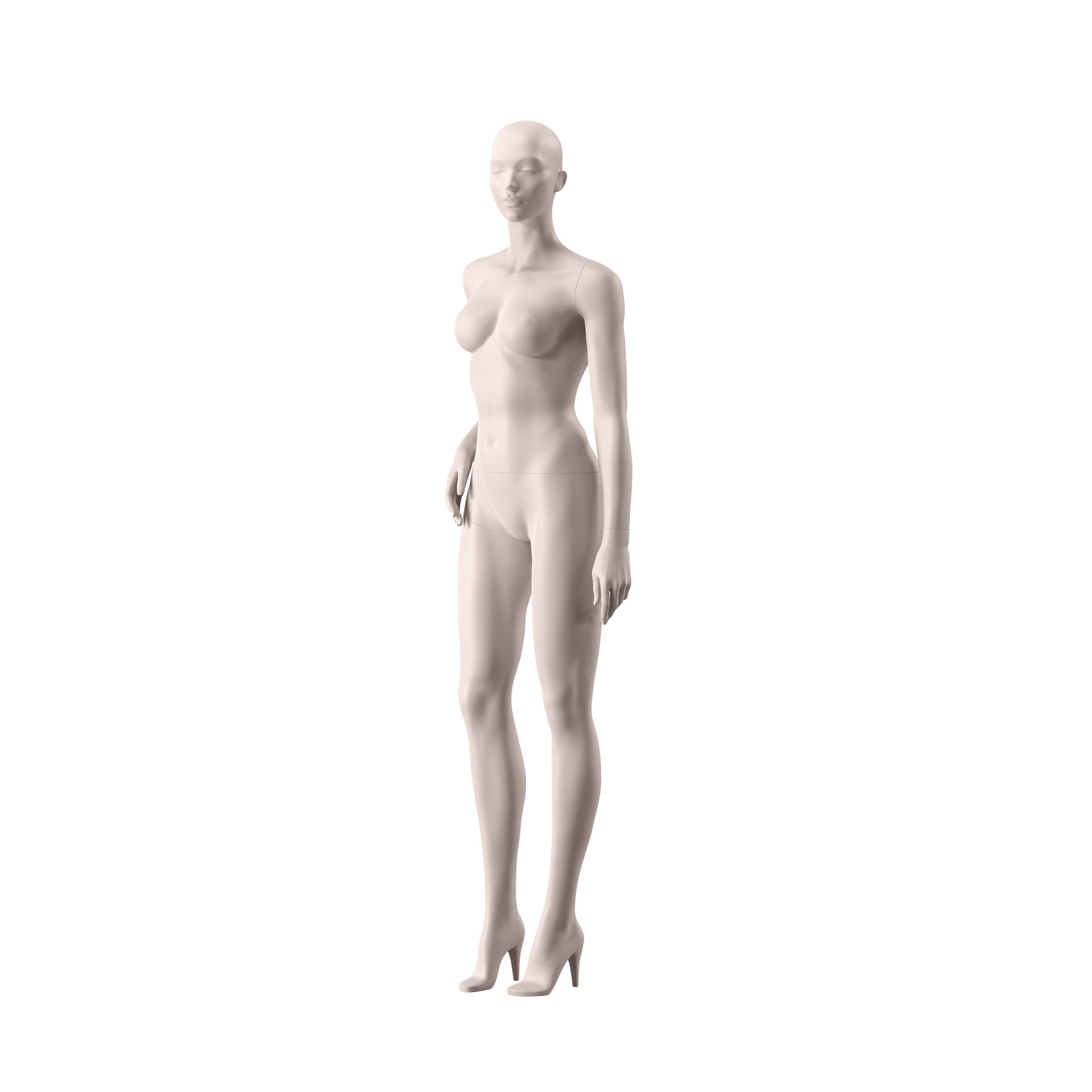 BINK - Lingerie mannequin, female, B-cup, nude skin color mat, standing pose 02B
