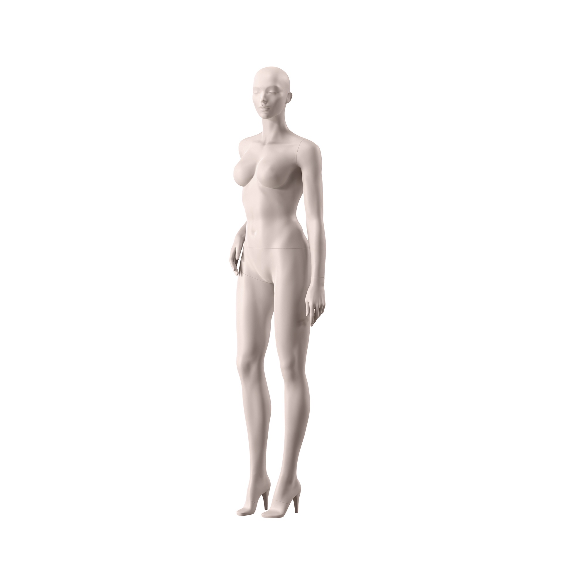 BINK - Lingerie mannequin, female, C-cup, nude skin color mat, standing pose 02C