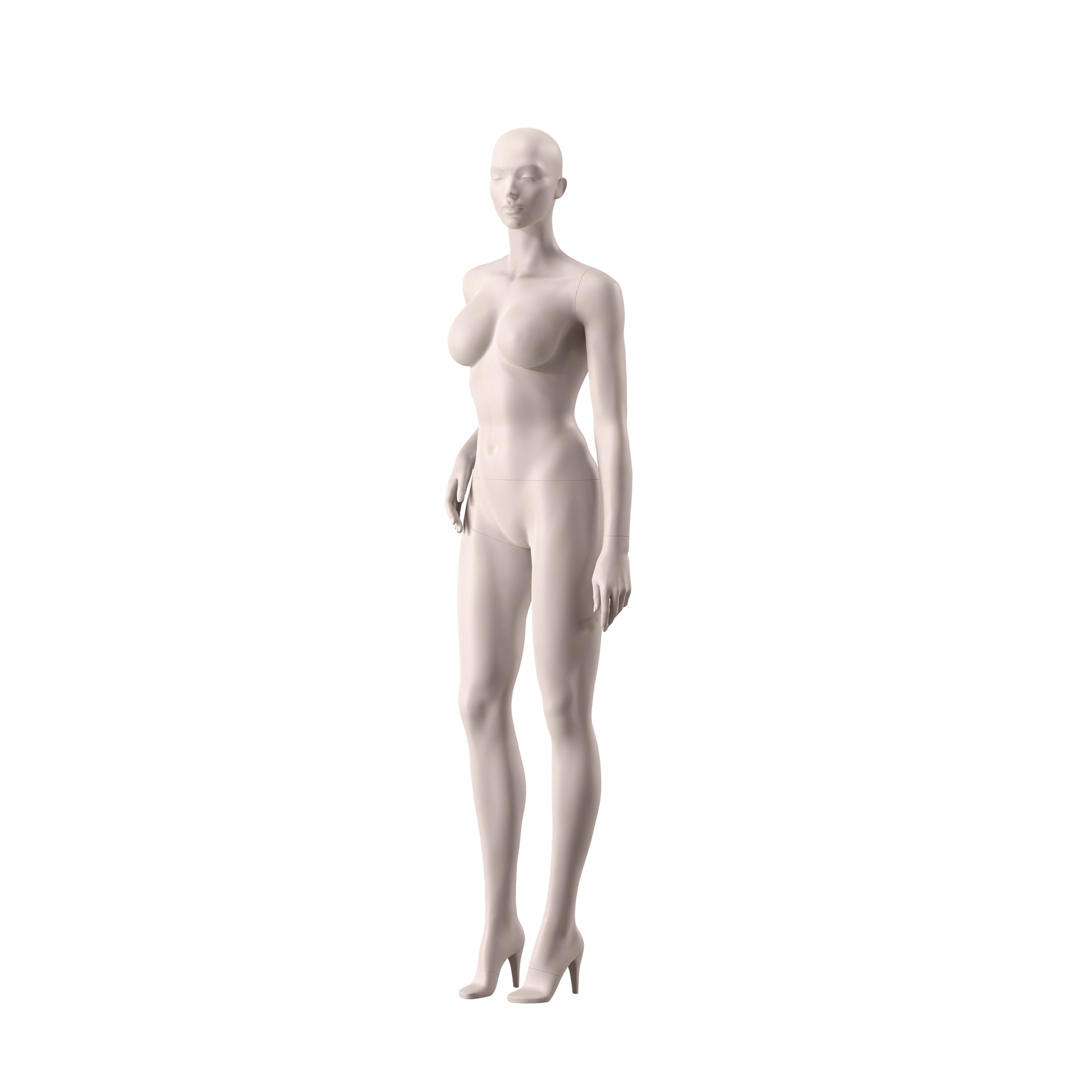 BINK - Lingerie mannequin, female, D-cup, nude skin color mat, standing pose 02D