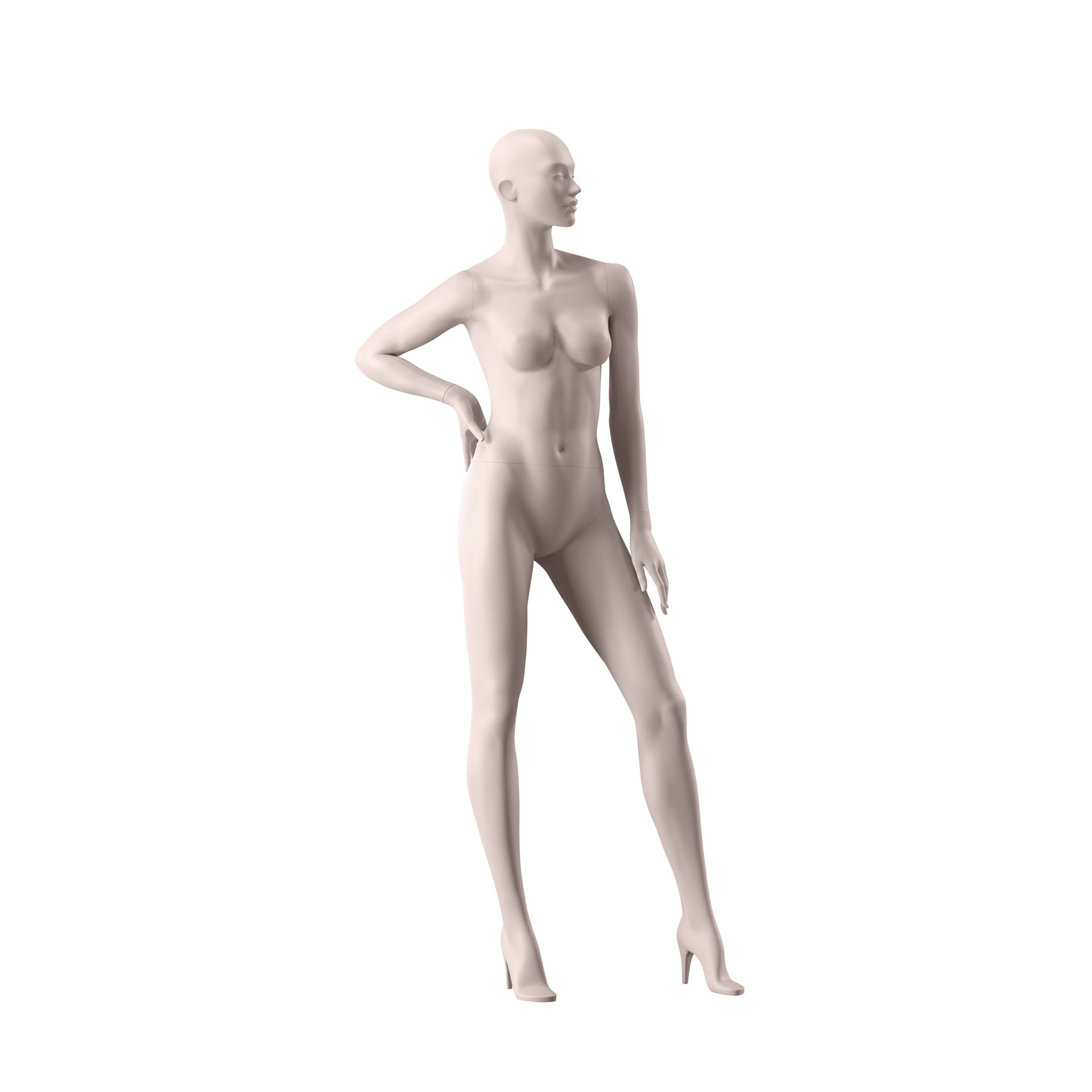 BINK - Lingerie mannequin, female, B-cup, nude skin color mat, standing pose 06B