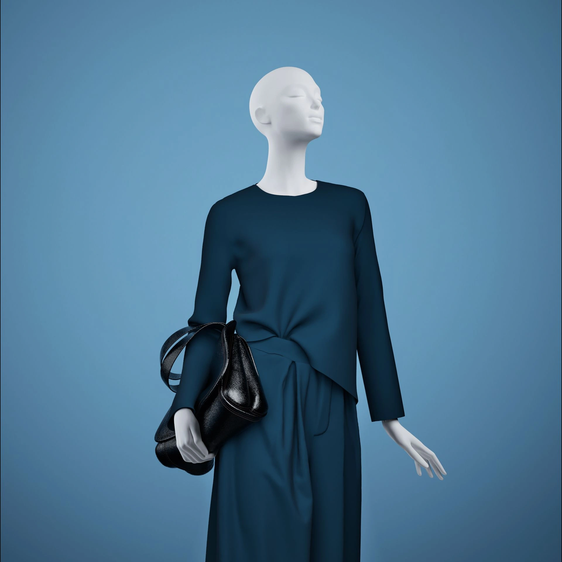 BINK - Designer mannequin, female, white color mat, standing pose 02