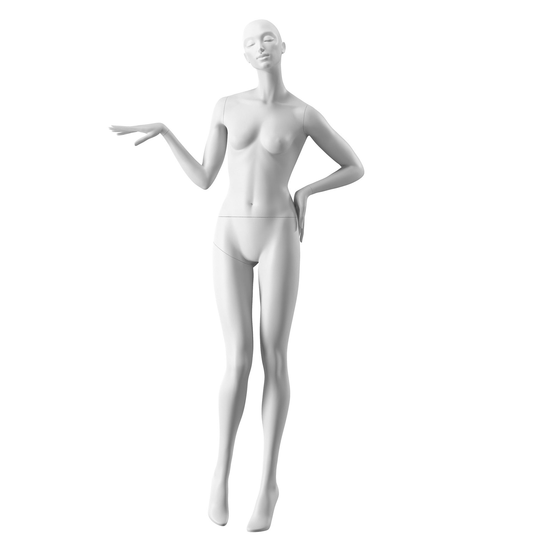 BINK - High fashion dames mannequin, wit mat, staande pose 03