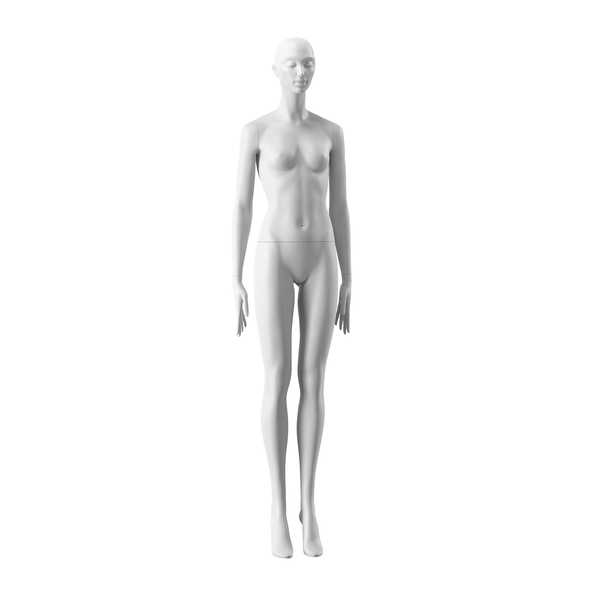 BINK - Designer mannequin, female, white color mat, standing pose 05