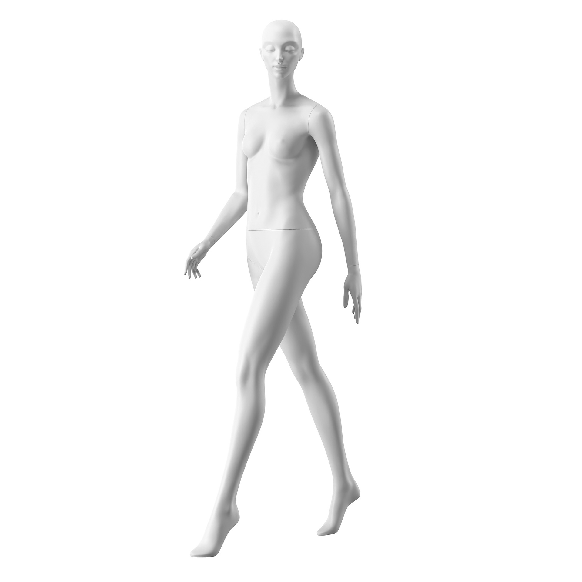 BINK - Designer mannequin, female, white color mat, standing pose 06