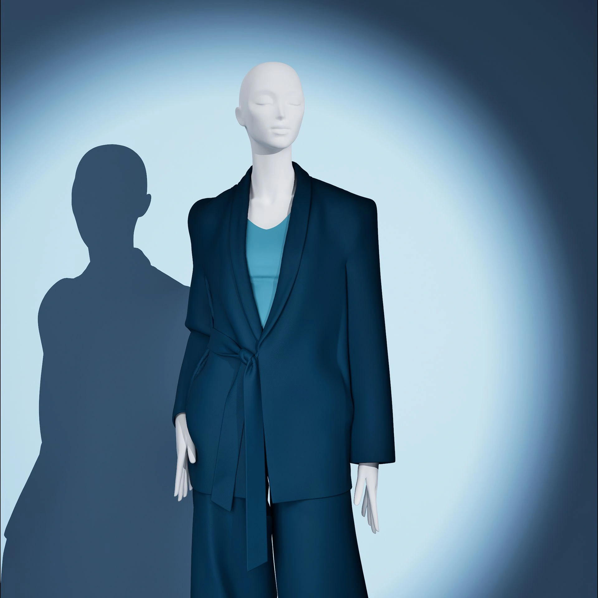 BINK - Designer mannequin, female, white color mat, standing pose 07