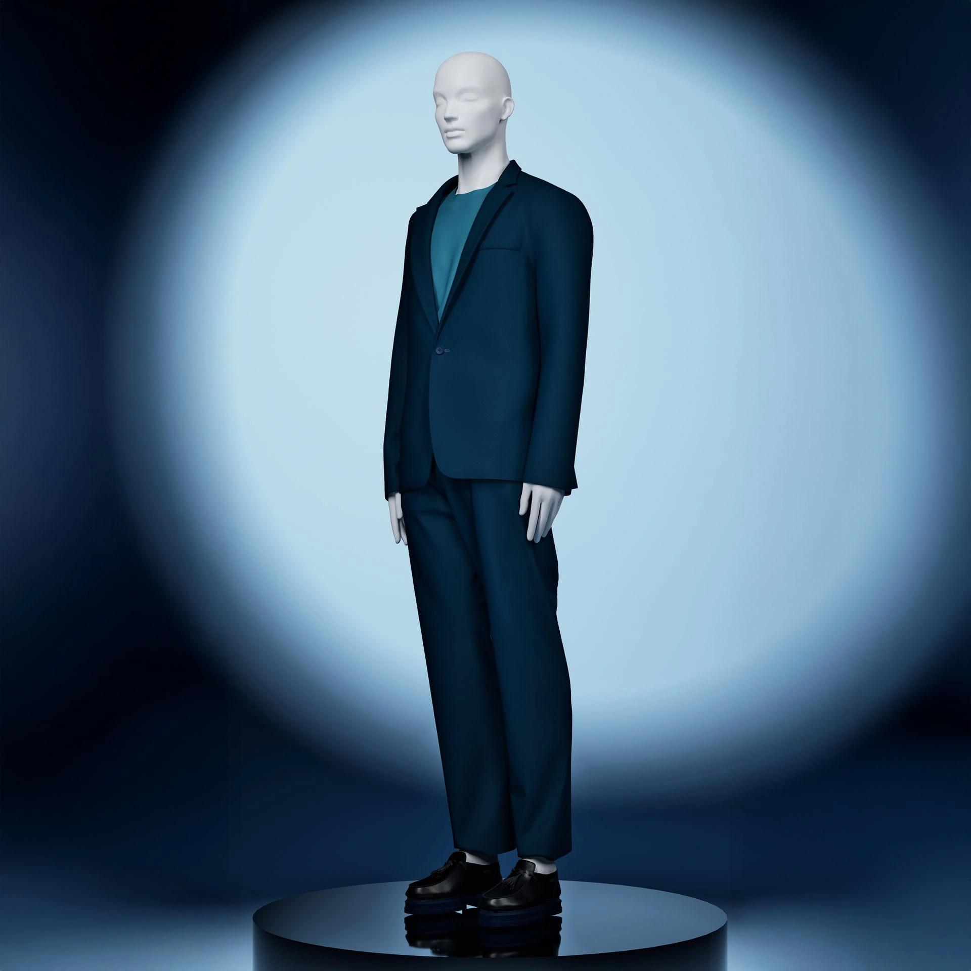Designer mannequin, male, white color mat, standing pose 30