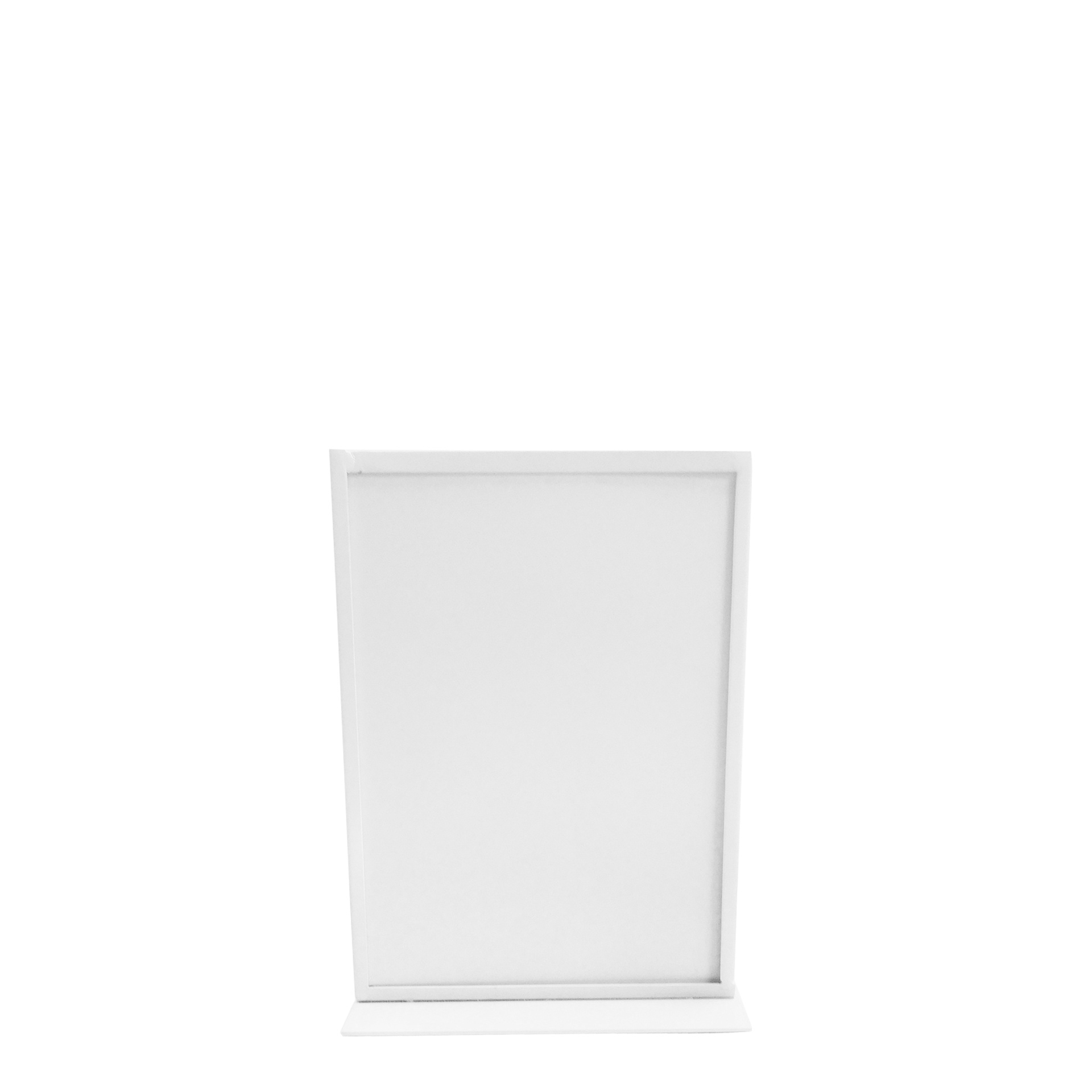 Info stand A4 portrait, white powder-coated finish