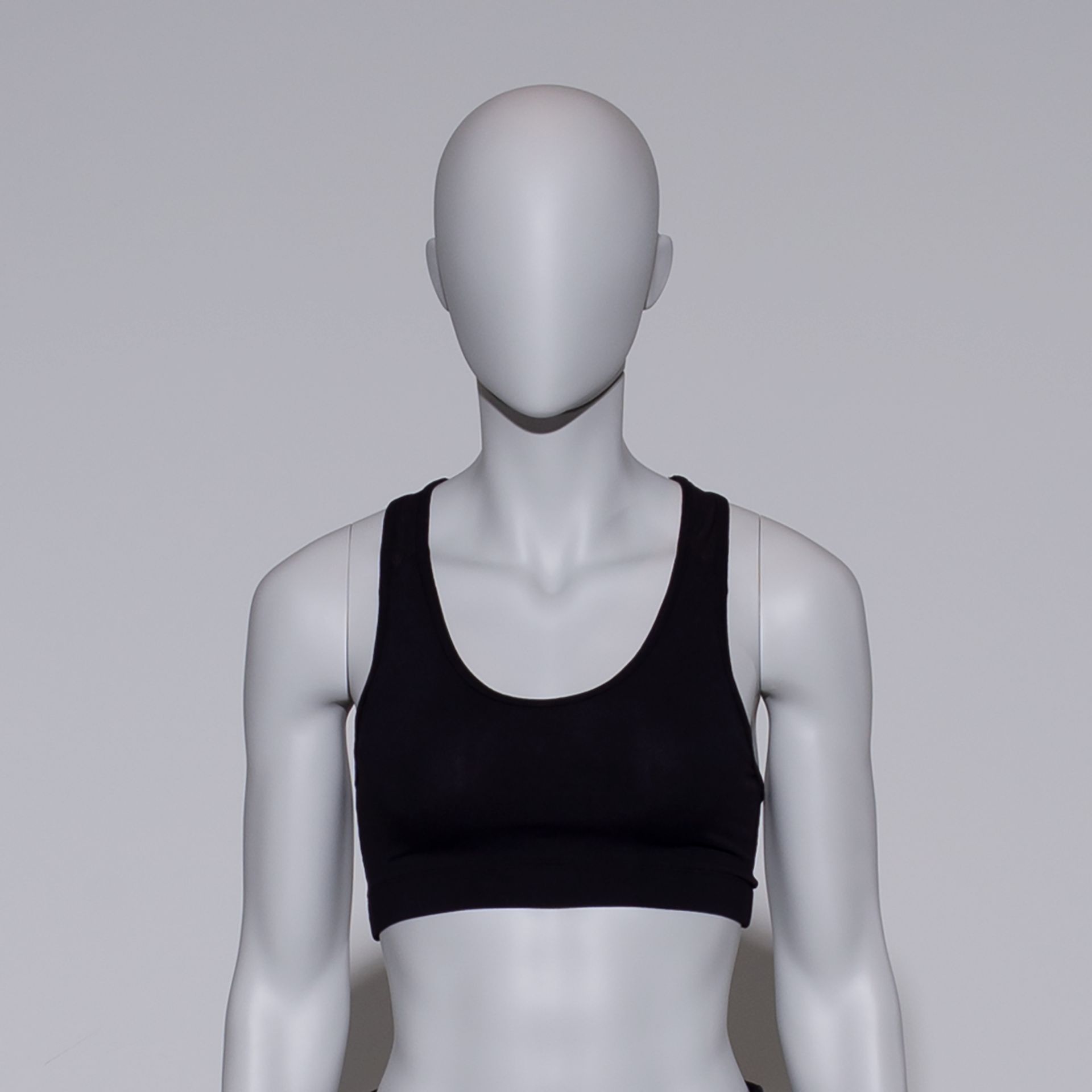 BINK - Sport bust without legs, female, grey, metal base, abstract head, pose 251