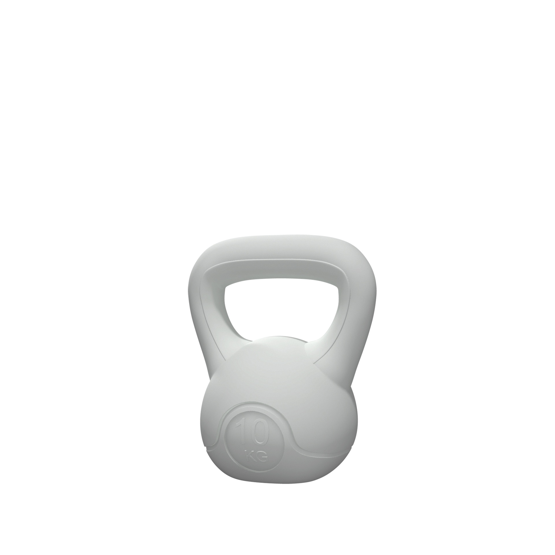 Dummy kettlebell, FRP, grijs, fitness sport