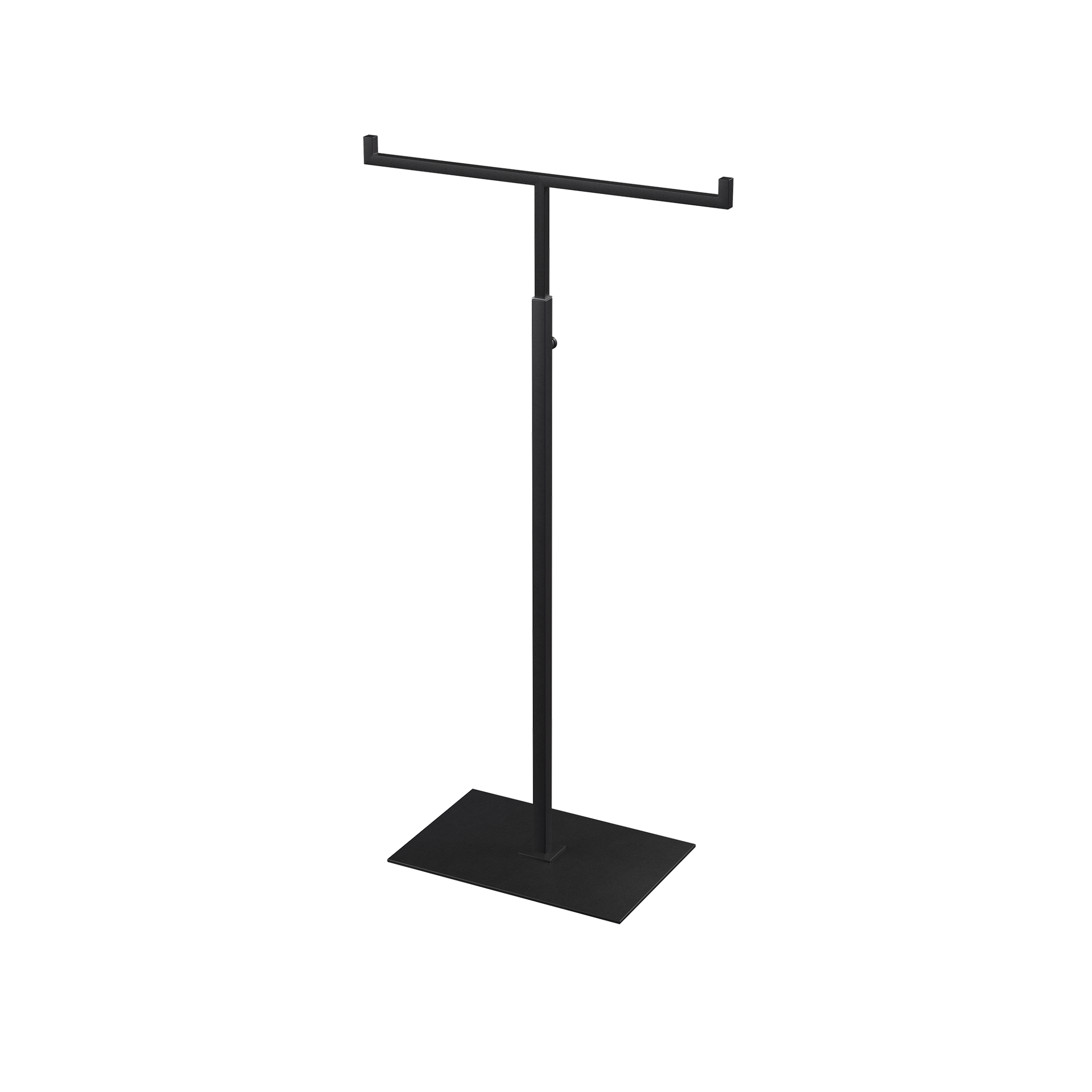 Soporte ajustable, forma de T, negro