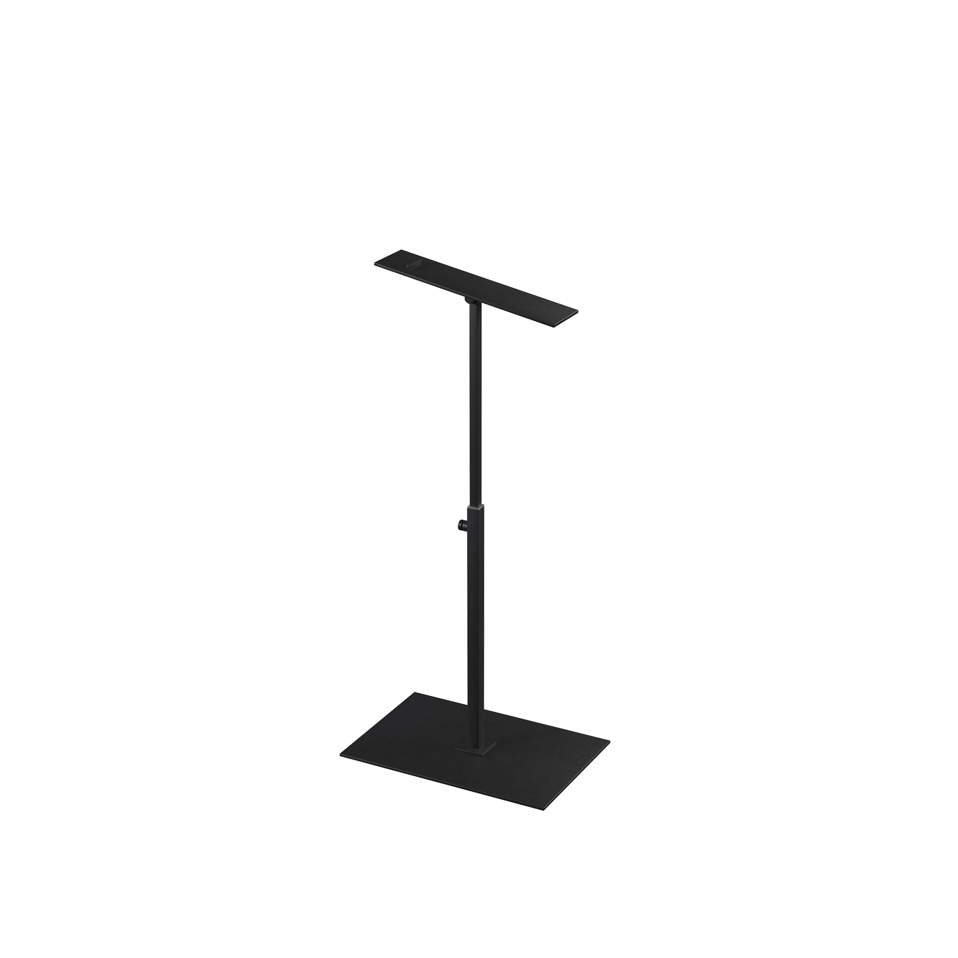 Shoe stand, adjustable height, black powder-coated steel