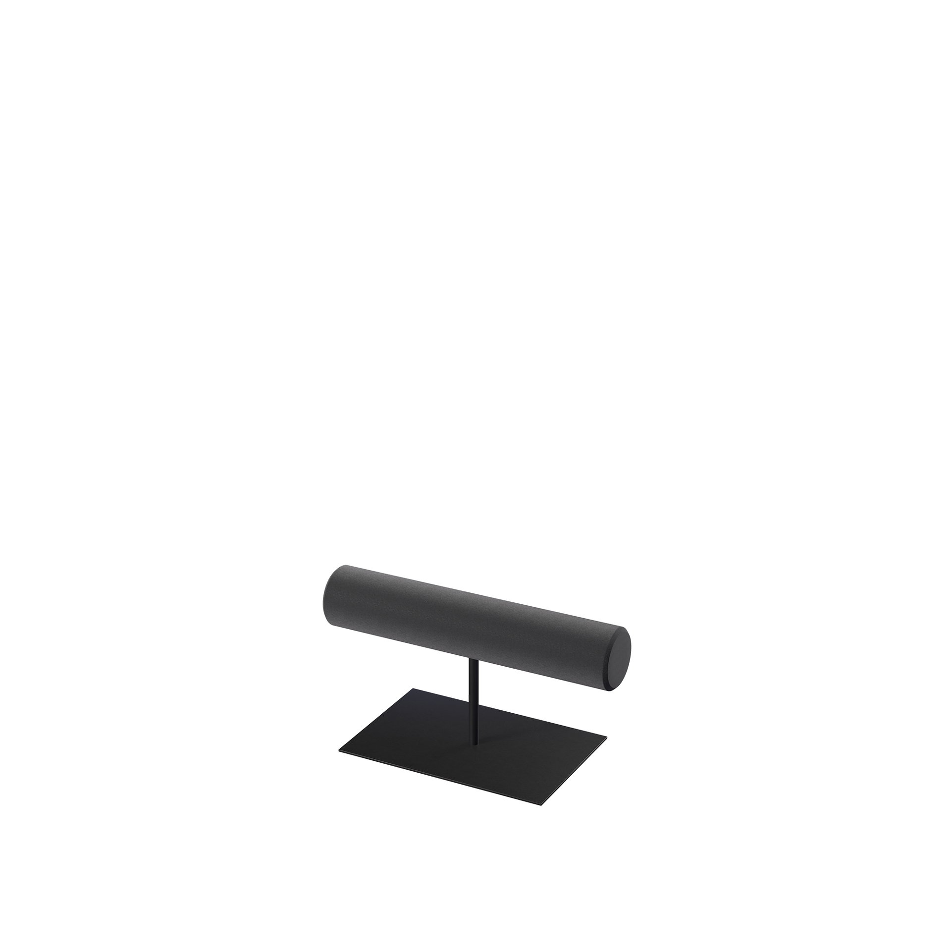 Bracelet and watch display, black powder-coated steel