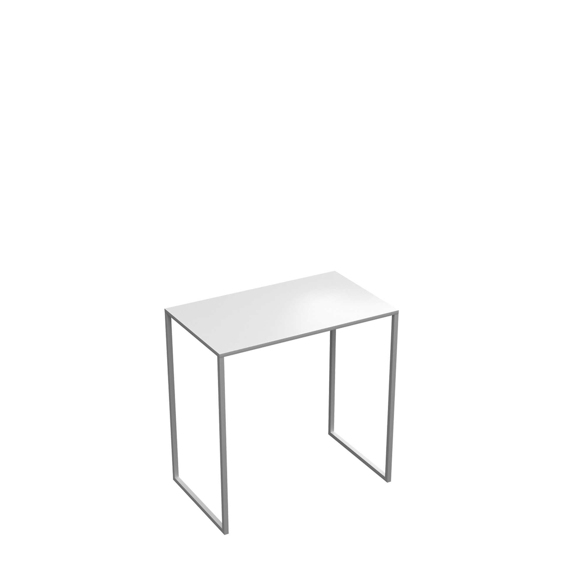 BINK - Side table 50x30xh50 cm, white powder-coated metal