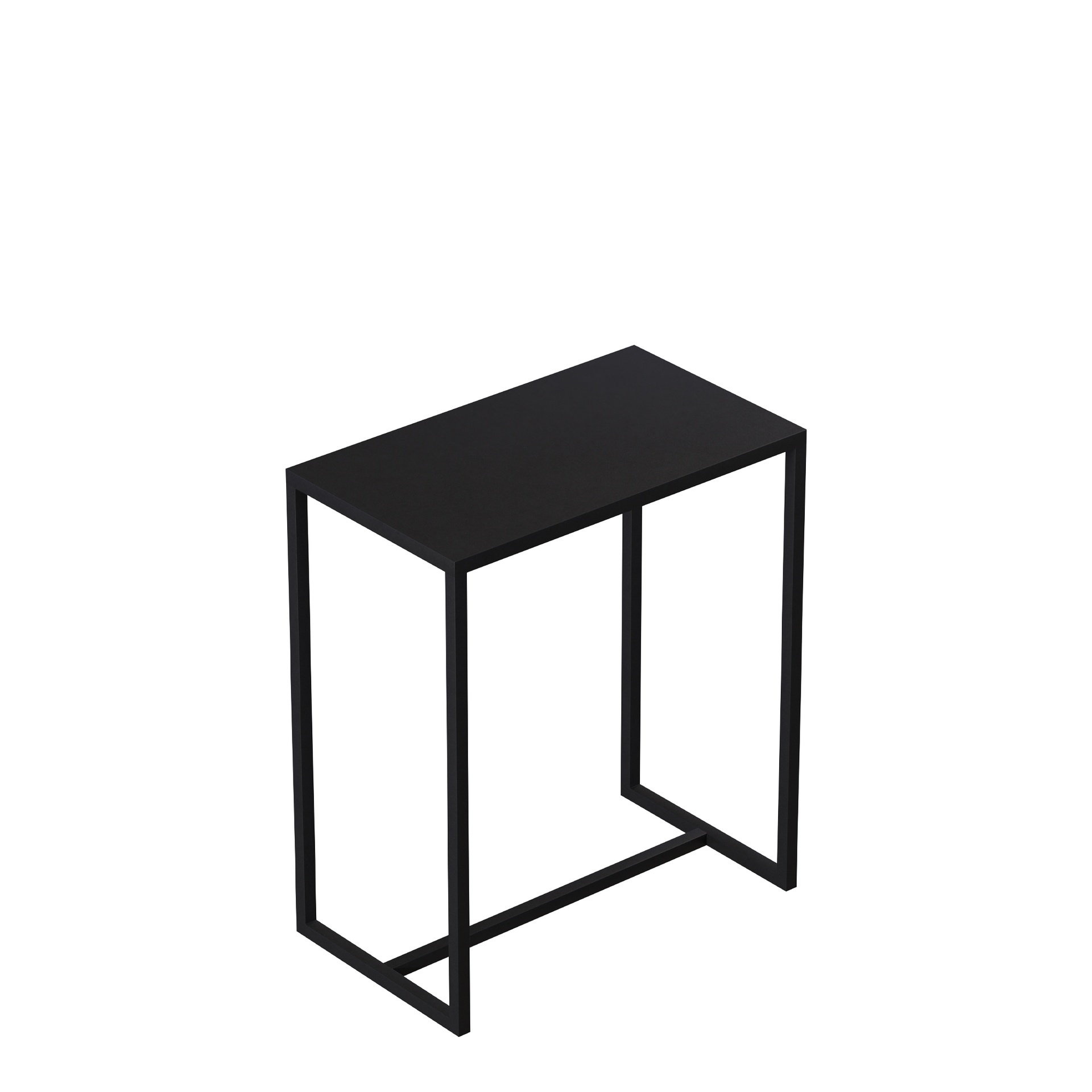 BINK - Side table 60x35xh70 cm, black powder-coated metal