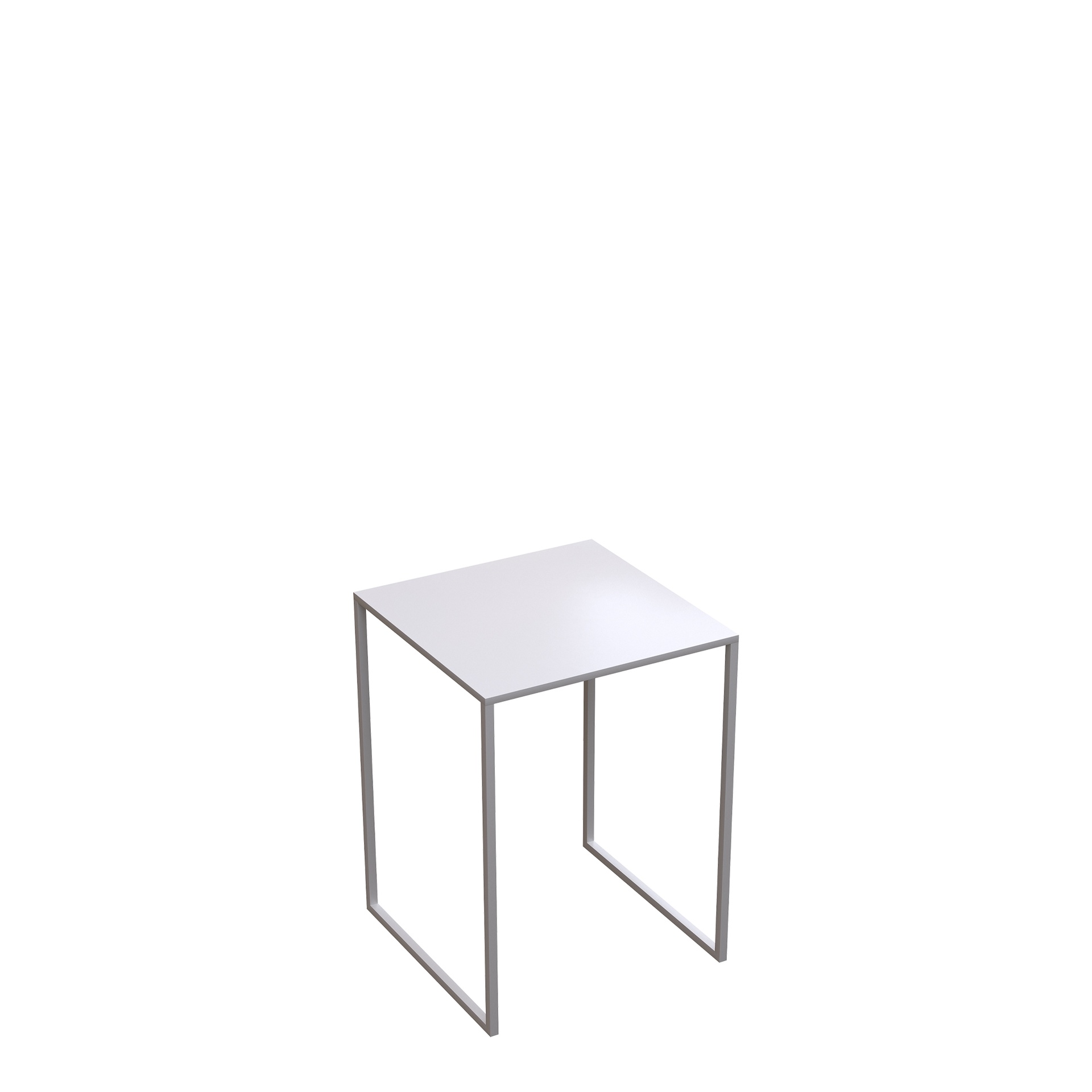 BINK - Side table 36x36xh48 cm, white powder-coated metal