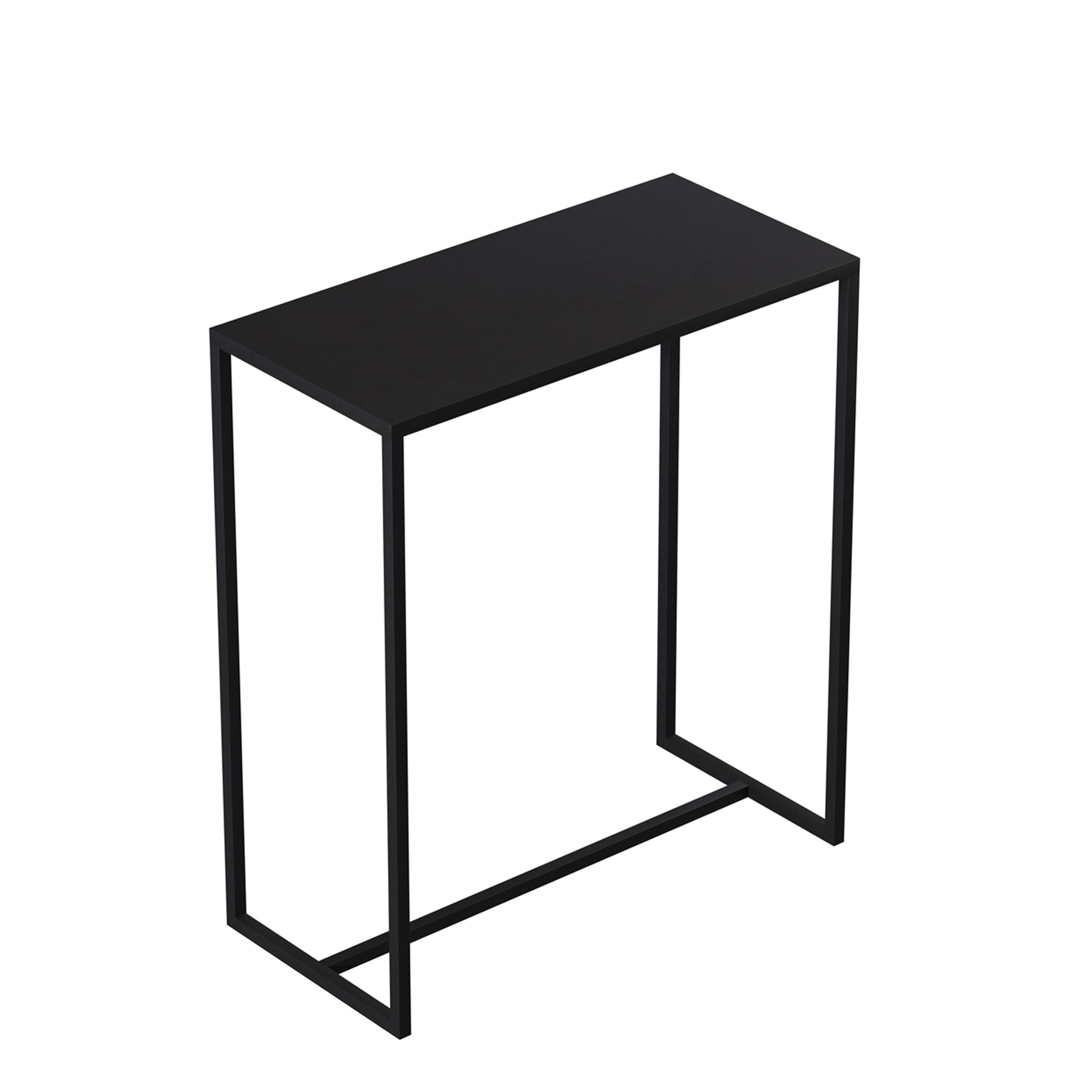 BINK - Side table 80x38xh90 cm, black powder-coated metal