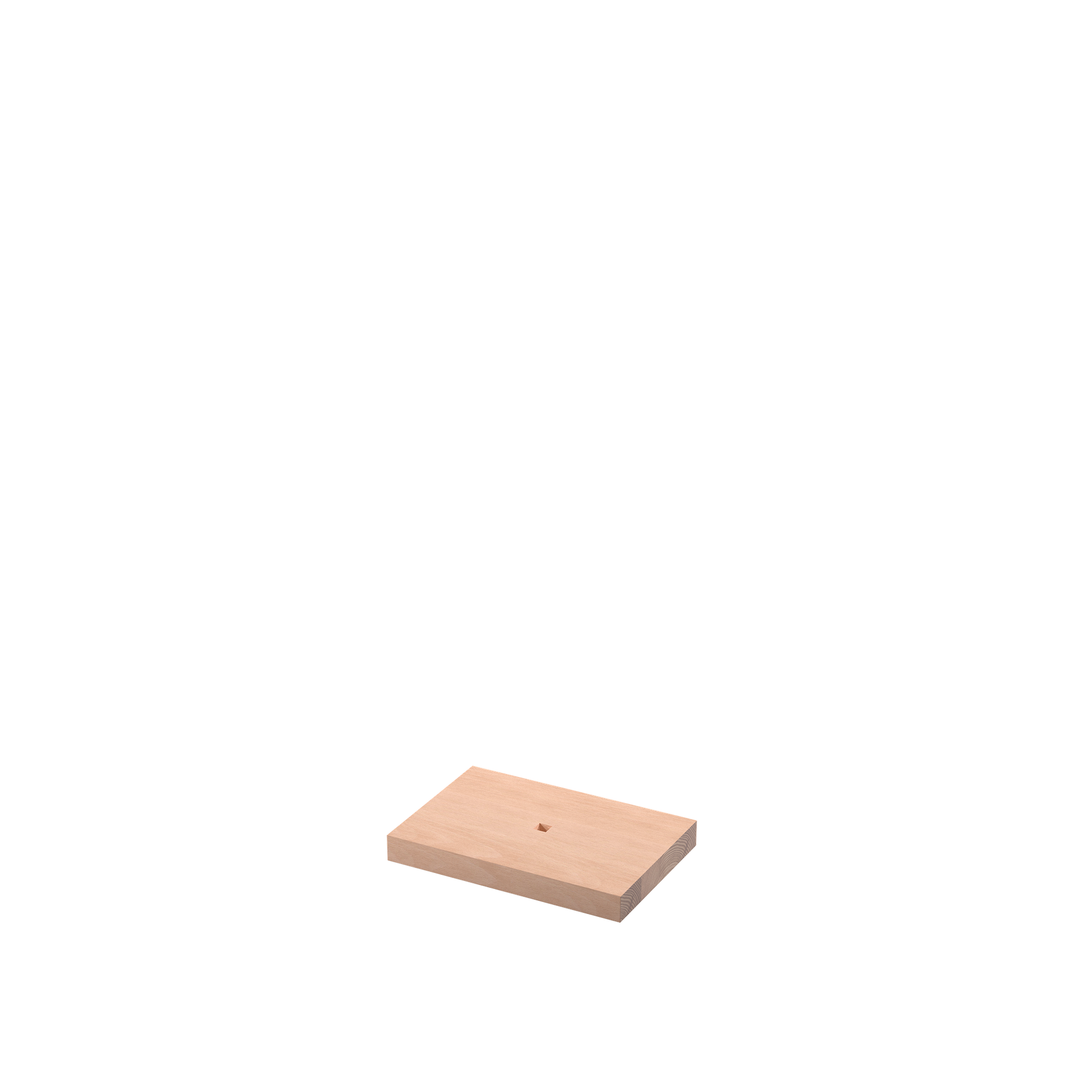 Decorative pedestal, beechwood, 12x18 cm, for interior displays, central plug-in