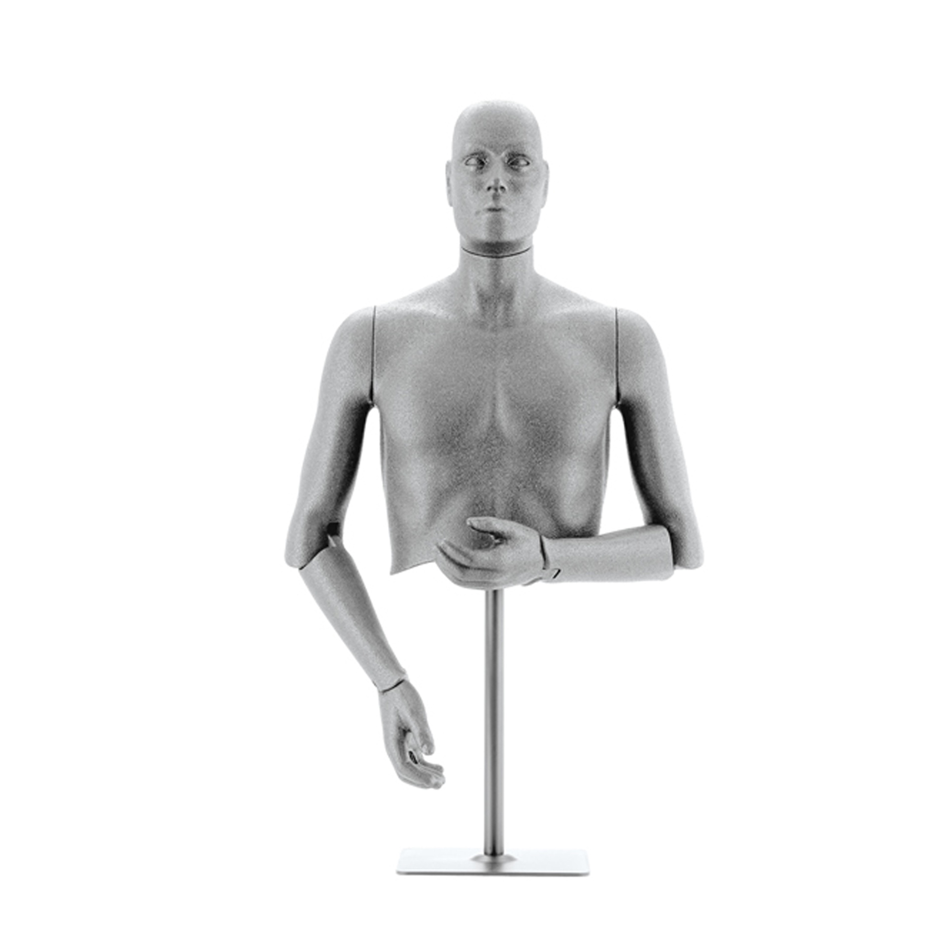 Masculino flexible busto, gris, espuma EPP