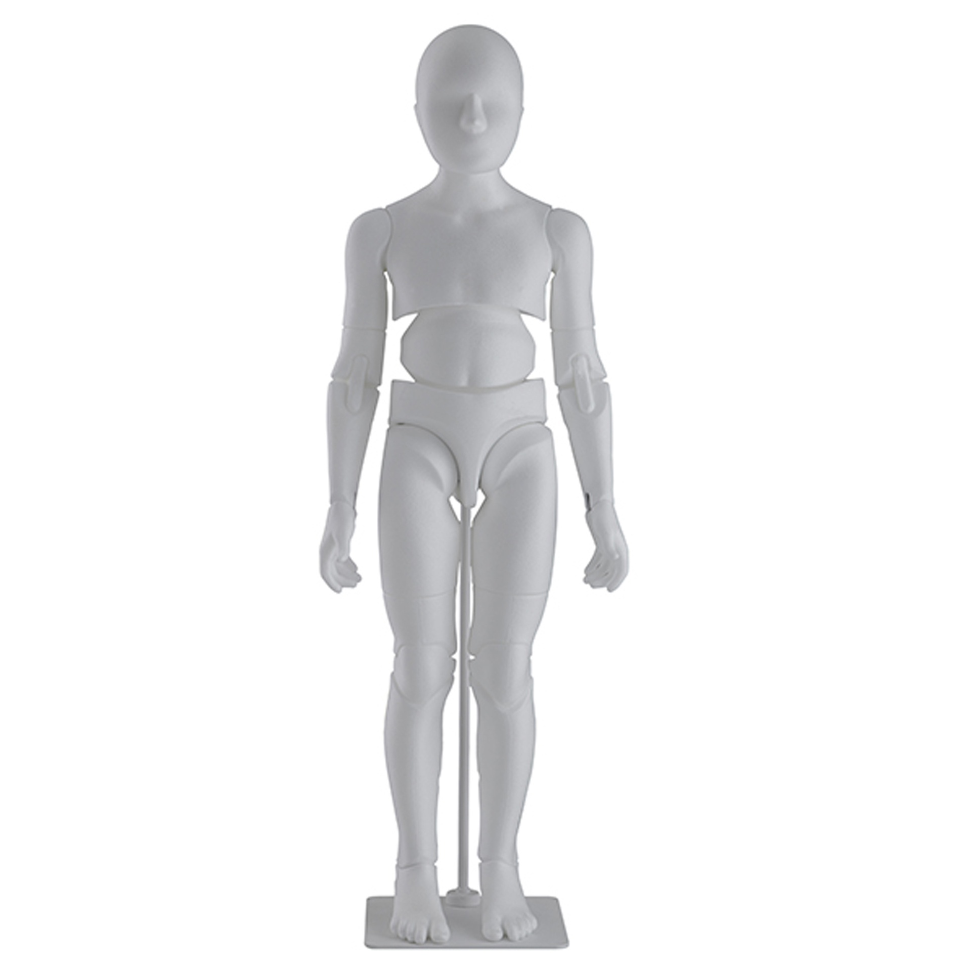 BINK - Child flexible mannequin, white polypropylene foam