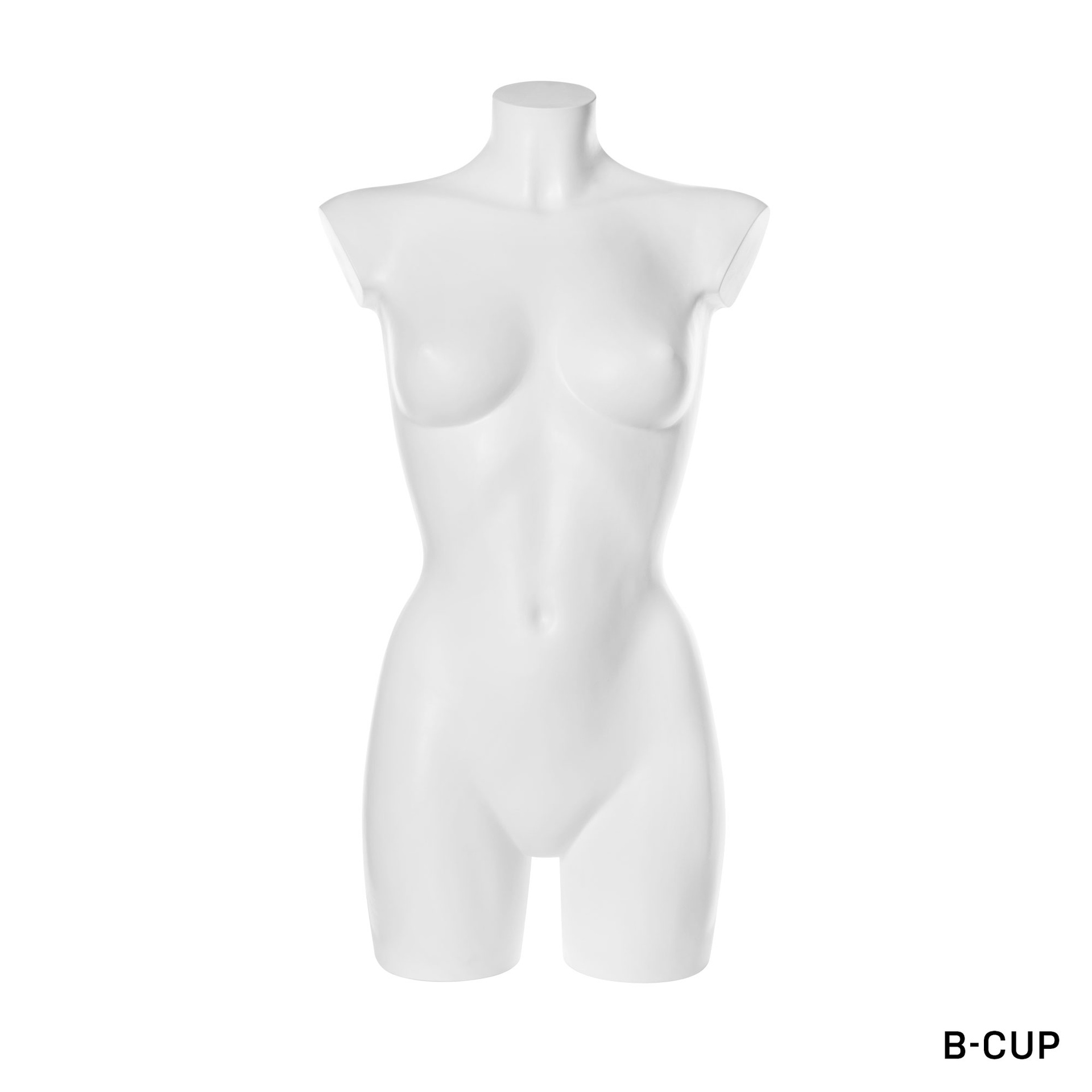 BINK - Plastic mannequin torso, female, B-cup, white recyclable plastic, pose 2005D_WH
