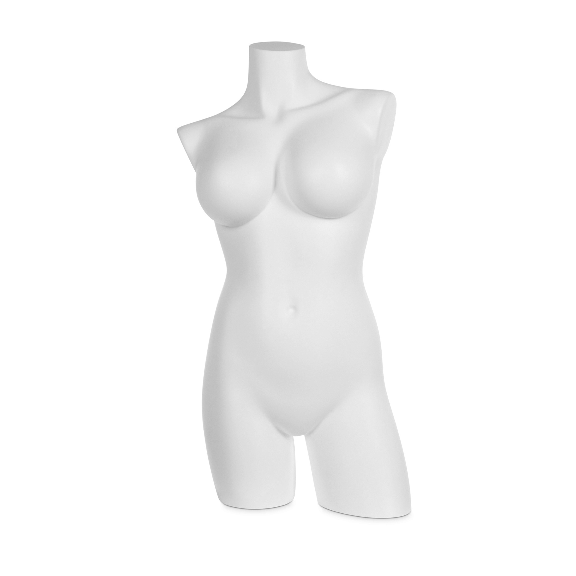BINK - Lingerie female torso with E cup, white recyclable plastic